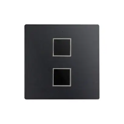 Kit di copertura EDIZIOdue elegance per tasto doppio grigio grafite 