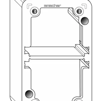 Cadre AP basico 2×1/30mm blanc 