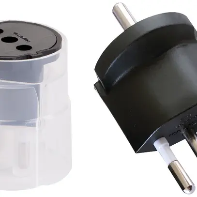 Fixadapter MH 3L 10A 230VAC Schuko/T12 CEE7/7-CH T12, schwarz 