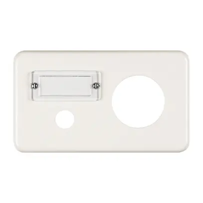 Plaque de rec. grd.I-I blanc, horiz. avec porte-étiquette 