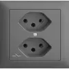 Presa INS EDIZIOdue 2×T13 grigio scuro 1×S 