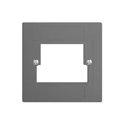 Plaque frontale 2×TT,2×RJ45 gris foncé, ITplus ITM EDIZIOdue 