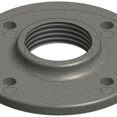 Platine de sol Woertz 100mm M40 gris 