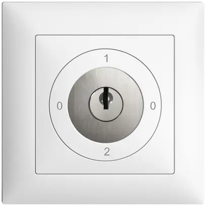 UP-Drehschalter EDIZIOdue 2/1P weiss, mit Sicherheitsschloss 