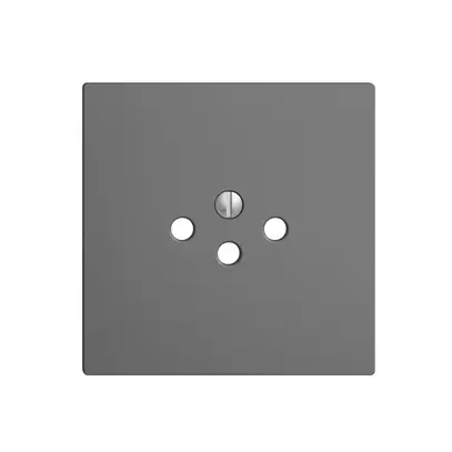 Plaque frontale EDIZIOdue T12 gris foncé pour prise 