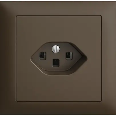 Prise INC EDIZIOdue T23 16A coffee, avec bornes enf. 