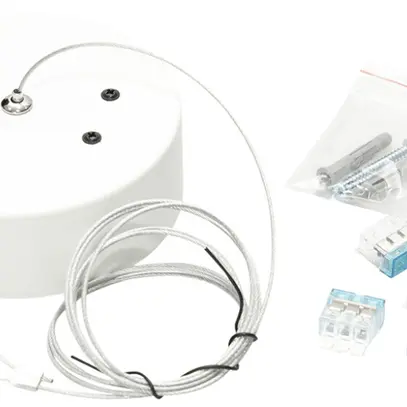 Seilabhängung-Set DOTLUX CAPPUCCINO Stahl Ø150×2000mm weiss 