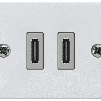 Presa di carica USB INS Hager FLF C-C 20W 5V 37.5×62.5mm bianco 