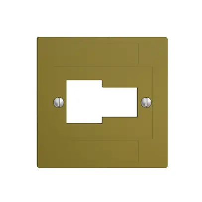 Placca frontale 1×TT,1×RJ45 olive ITplus ITM EDIZIOdue 
