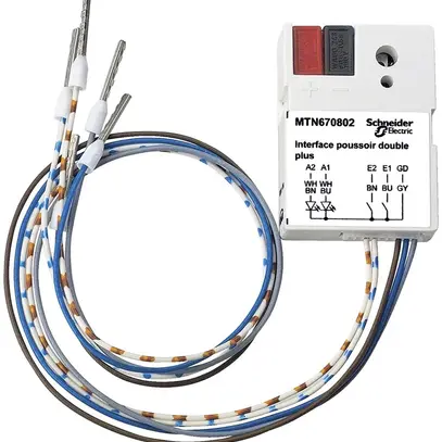Interface poussoir INC KNX Schneider Electric 2-fois, MTN670802 