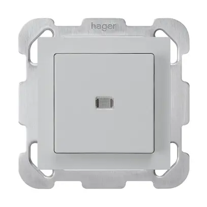 Interrupteur poussoir lumineux ENC kallysto 3/1P grc avec plaque de fixation 