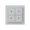 Kit frontal kallysto 60×60 mm gris clair interrupteur/contact p.stores quadruple 