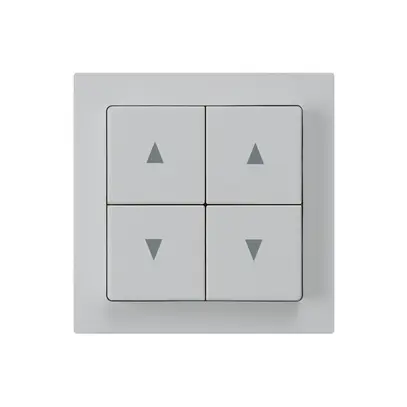 Kit frontale kallysto 60×60 mm grigio chiaro interruttore/pul.tapparelle 4 tasti 