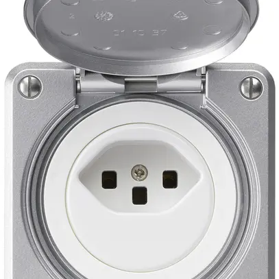 UP-Steckdose robusto Typ 23 aluminium 