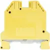 Borne de terre joignable WK 0.5…6mm² 2×racc.vis 1 ét.rail DIN 35mm vt/jn 