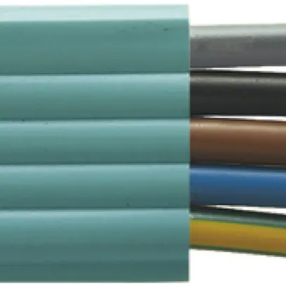 Cavo piatto Woertz Power 5×2.5mm² PVC verde con banda nera Eca 