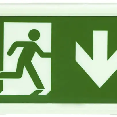 Lampada di emergenza LED DOTLUX EXITflat 3W con fc/fa at parete 