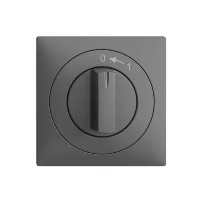 Kit frontal EDIZIOdue 0<-1 gris foncé 60×60mm pour contact pivotant 