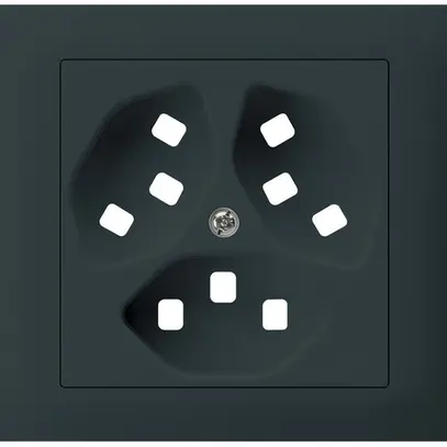 Kit frontale INS kallysto per presa INS G3 3×tipo 23 telaio avvitabile nero 