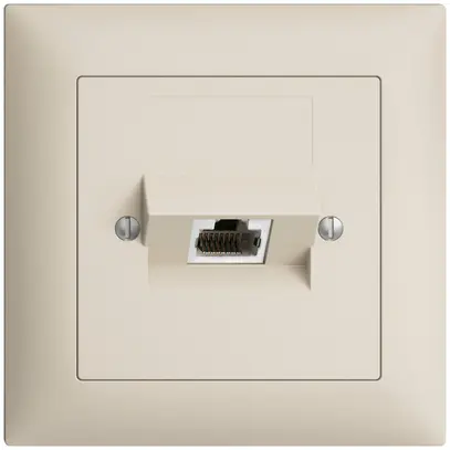 Prise de raccordement INC 1×RJ45/s 4P ITplus EDIZIOdue crema 