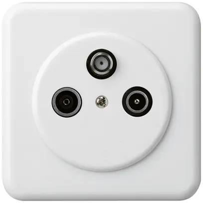 Prise ENC basico TV-R-SAT blanc 