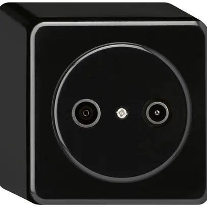 Prise de passage AP basico TV-R 14dB noir 