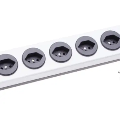 Prise multiple MH 12×T23 argent/noir PowerLine Td 3×1.5mm² 2.5m 