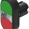 Pulsante EAO 45, piano, verde/rosso 