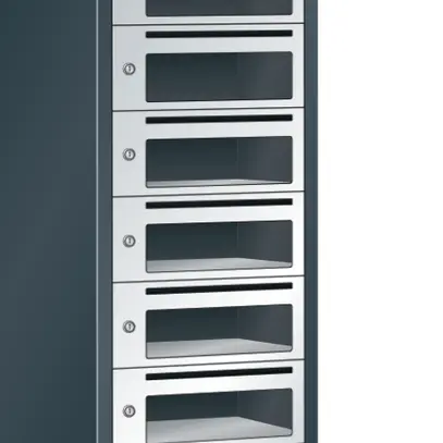 Laptopschrank mit Sichtfenster-Tür (B×T×H) 415×500×1790 mm 1×10 Fächer 