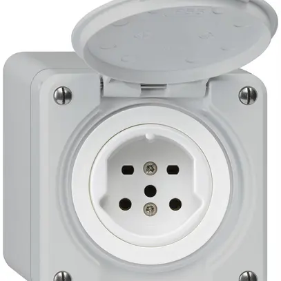 Prise AP robusto type 15 gris 