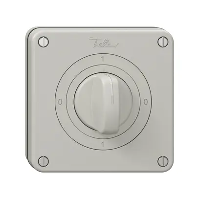 Interruttore rotativo NUP NEVO, 0/1L, con manopola, KS, 0-1-0-1, grigio chiaro 