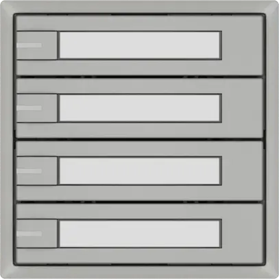 Pulsante universale EDIZIO.liv UNI SNAPFIX® 12…48V c.LED 4× com.1T targ.grc 