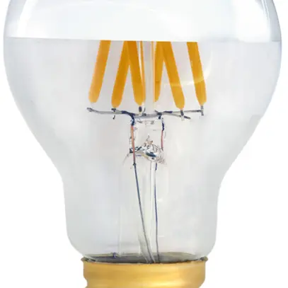 Lampe LED ELBRO E27, A60, 6W, 230V, 2700K, 600lm, clair, miroitée argent 