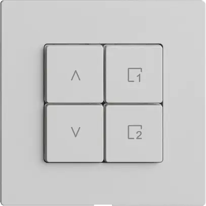 Kit copertura per interruttore tapparelle 1c scena/4t Edue Wiser grigio chiaro 