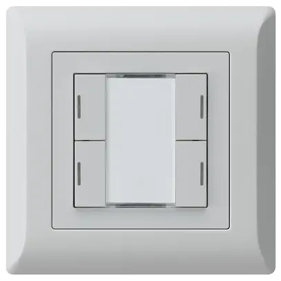 Poussoir ENC kallysto.line KNX 4×LED RGB s/e-link gris clair 