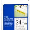 Cassette ruban Brother TZe-S151 24mm×8m, transparent-noir 