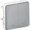 Interruttore per tapparella PLEXO 3+3/1L grigio 