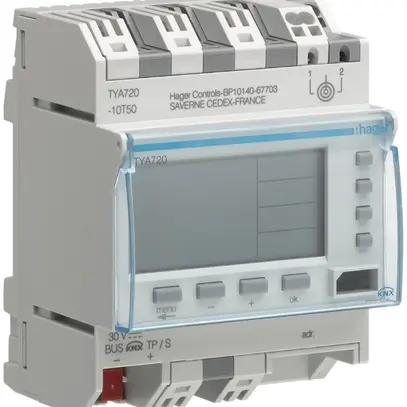 Interrupteur horaire annuel AMD KNX Hager TYA720 4 canaux 