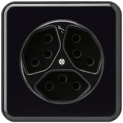 Prise ENC basico 3×type 13S noir 