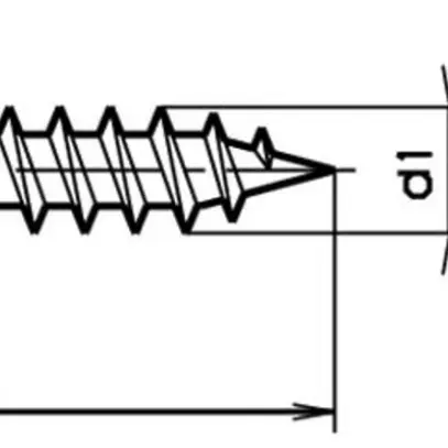 Vis pour panneau aggloméré à tête conique Ferronorm T20 4×50mm zinguée s.tige 
