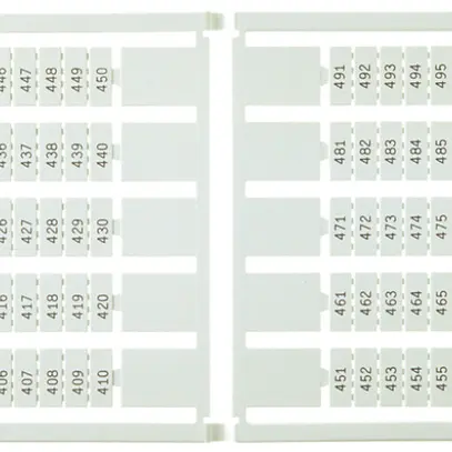 Etiquette de marquage 5×12mm sans marquage, 5 cartes à 100 