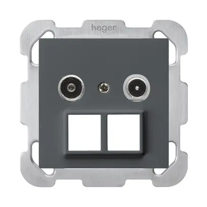 Prise multimédia ENC kallysto R/TV montage B 23dB 2GHz anthracite 