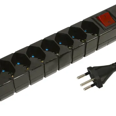 Prise multiple STEBA VARIABL 8×T13 avec interrupteur 5m noir 