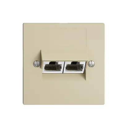 Presa INC 2×RJ45/s 4P sep.EDIZIOdue vanille ITplus 