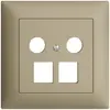 Kit di copertura INC EDIZIOdue FMI, p.presa multimedia, p.2×RJ45 Keystone sand 