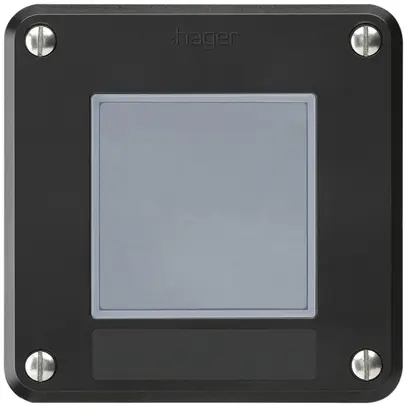 Partie supérieure pour contact de sonnerie Hager robusto IP55 plaquette noir 