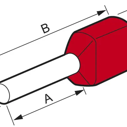 Embout de câble double rouge 2×1mm² Starfix 