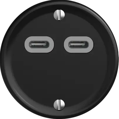 Presa USB 18W 2×tipo C Feller STANDARDdue Q 230V 3600mA nero 