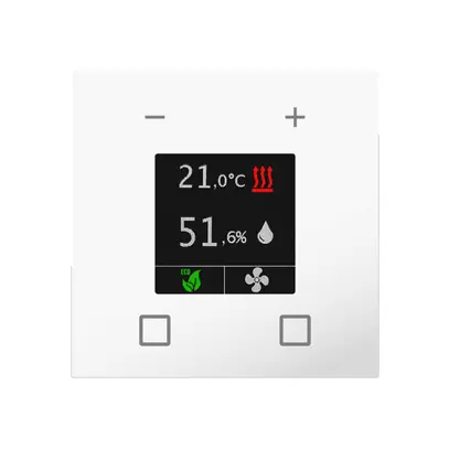 Termostato ambiente stazione second. KNX INC MDT CN-RTN60S.01 display bianco op. 