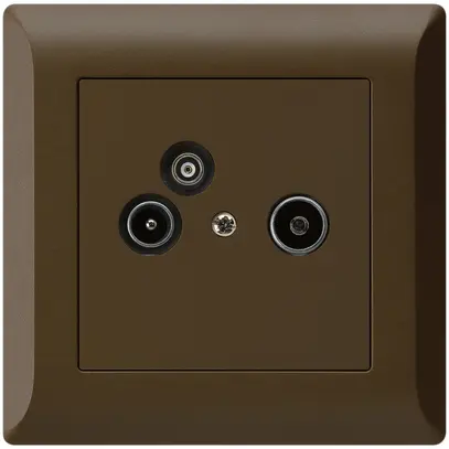 Prise pour antenne ENC R/TV/données kallysto.line 2GHz 14db brun 